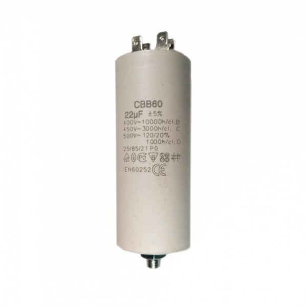 Конденсатор для LG, Samsung, Ariston, СВВ60 22мкФ, 450V, х60220