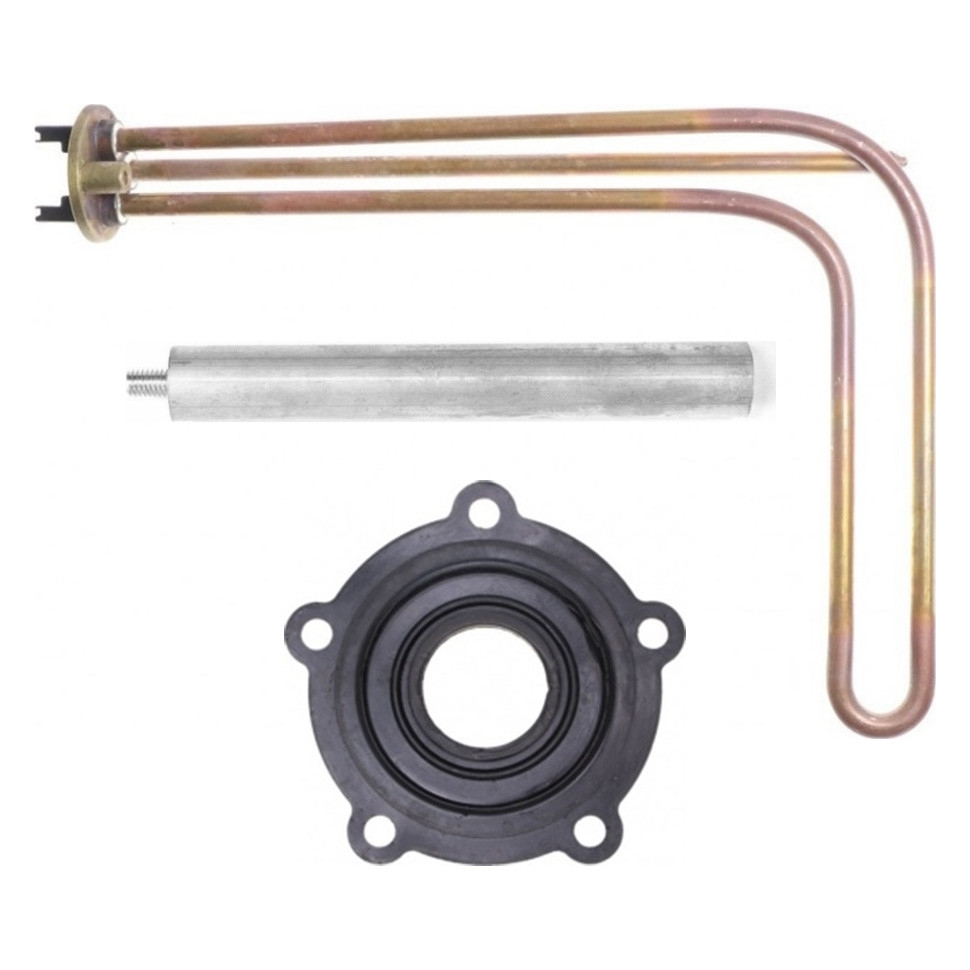 Комплект ТЭН 1,5кВт (1500Вт) RCF для горизонтального водонагревателя Ariston + прокладка + анод, 3401369K4