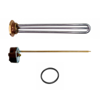 ТЭН 2кВт (2000Вт) RDT резьбовой 42мм для Ariston, De Luxe, Real, Thermex под анод М6 + термостат + прокладка, P40220