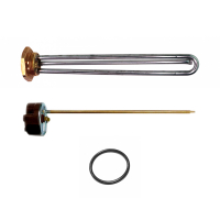 ТЭН 3,0кВт (3000Вт) RDT резьбовой 42 мм для Ariston, De Luxe, Real, Thermex под анод М6 + термостат + прокладка, P40230