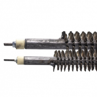 ТЭН 2500W, черн, L400мм, оребренный, межосевое расстояние 70-75мм, подвижный воздух, Ф2, 220V, 06.252