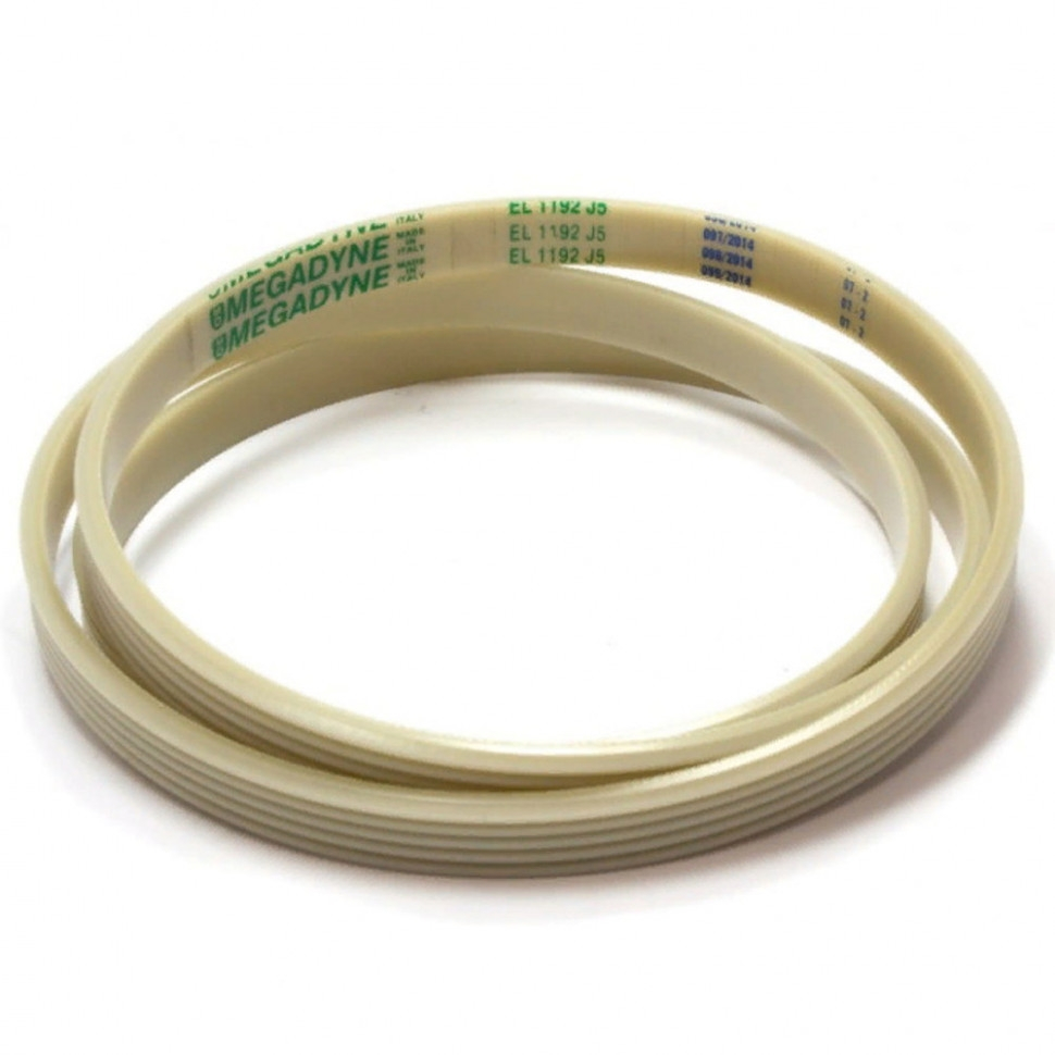 Приводной ремень барабана стиральной машины Whirlpool, Megadyne 1192 J5, J169 Приводной ремень барабана стиральной машины Whirlpool, Megadyne 1192 J5, J169