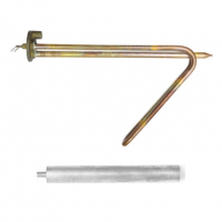 Комплект ТЭН 1,5кВт (1500Вт) RCA для горизонтального водонагревателя Ariston + анод, 10028K1