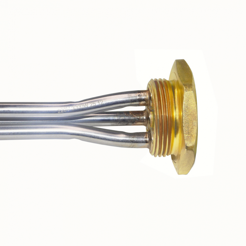 ТЭН для чугунной батареи отопления (радиатора) 3 кВт, нерж, D42, G1 1/4", L514мм, 220V, ИТАТЭН, 24071